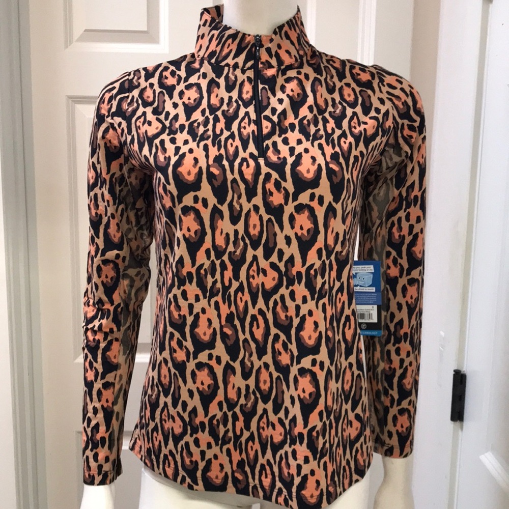 Ibkul Golf/Tennis/Athleisure 1/4 Zip L/S Top, NWT!